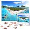 Puzzle 500 pièces pour adultes Beauté Plage Puzzle Cool Animal Noël Puzzle Cadeau pour Famille Taille 52 x 38 cm