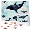 Puzzle 500 pièces pour adultes Flamant rose blanc Puzzle Cool Animal Noël Puzzle Cadeau pour la famille Taille 52 x 38 cm