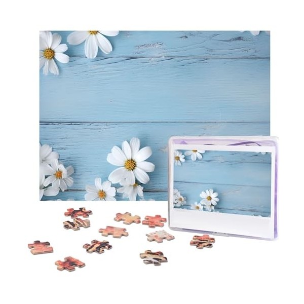 Puzzle 500 pièces pour adultes Flamant rose blanc Puzzle Cool Animal Noël Puzzle Cadeau pour la famille Taille 52 x 38 cm