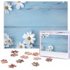 Puzzle 500 pièces pour adultes Flamant rose blanc Puzzle Cool Animal Noël Puzzle Cadeau pour la famille Taille 52 x 38 cm