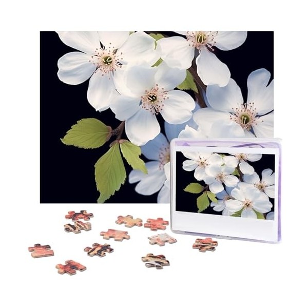 Puzzle 500 pièces pour adultes Flamant rose blanc Puzzle Cool Animal Noël Puzzle Cadeau pour la famille Taille 52 x 38 cm