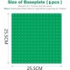 Lot de 6 Plaques de Base de Grands Blocs pour Lego Duplo Classic Compatible avec Toutes Les Grandes Marques - Plaque de Base 