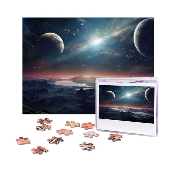 Puzzle de 500 pièces pour adultes - Nuit dhiver - Puzzle animal cool - Puzzle de Noël - Cadeau pour la famille - Taille 52 x