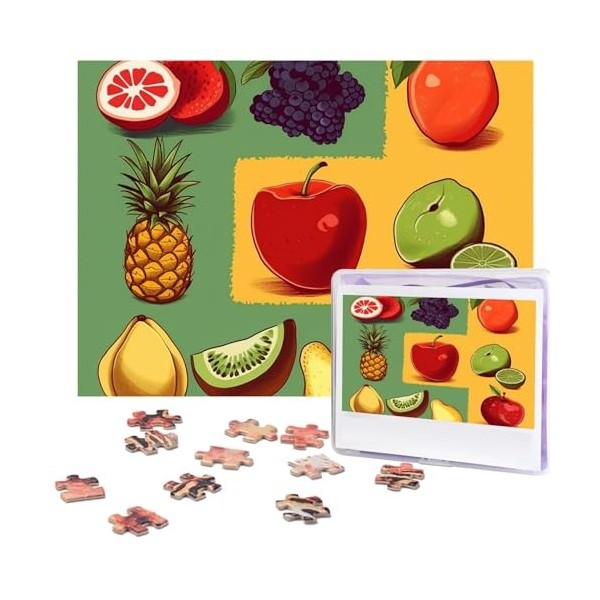 Puzzle 500 pièces pour adultes style art fruit puzzle cool animal Noël puzzle cadeau pour la famille taille 52 x 38 cm