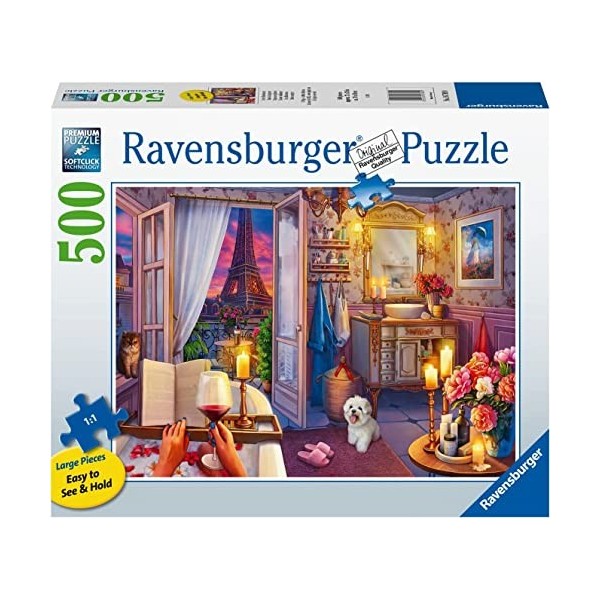Ravensburger - Puzzle 500 pièces Pièces larges - Dans la baignoire - Adultes et enfants dès 12 ans - Puzzle de qualité supéri