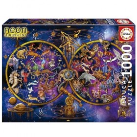 Educa - Constellations | 1000 pièces Puzzle Qui Brille dans lobscurité. Mesure : 68 x 48 cm. Comprend Fix Puzzle Tail pour l