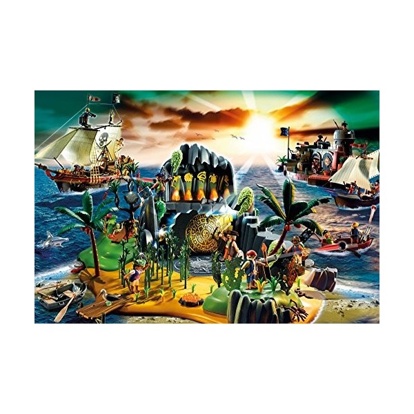 Schmidt- Puzzle Playmobil-Île Figure de Pirate 150 Pièces, 56020