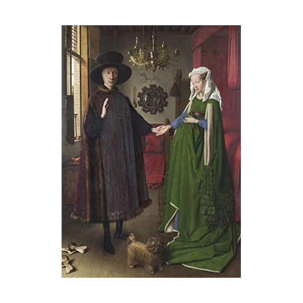 Clementoni - 39663 - Museum Collection Puzzle - Arnolfini and Wife - Puzzle Adulte 1000 pièces, Puzzle Art, Puzzle Artiste, D