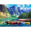 HUADADA Puzzles de 1000 pièces pour adultes – Moraine Lake Canoës – Puzzles 1000 pièces Paysage nature pour adultes et enfant