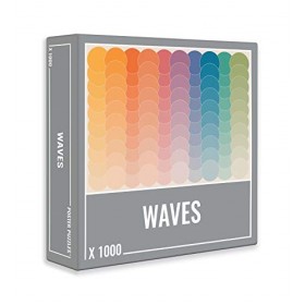 Waves Puzzle de Cloudberries - Puzzle rétro aux Couleurs Pastel pour Adultes 1000 Pices . Puzzle Gradient Fun et Facile avec
