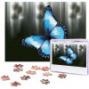 Puzzle 500 pièces pour adultes Poisson bleu Puzzle Cool Animal Noël Puzzle Cadeau pour la famille Taille 52 x 38 cm