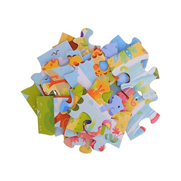 Toyvian 1 Jeu Puzzle pour Enfants Puzzles De 24 Pièces pour Enfants De 3 à 5 Ans Puzzle du Monde Animal Jouet De Motricité Fi