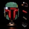 Kit déclairage LED pour Casque Lego Boba Graisse Pas de modèle Lego , BrickBling Kit de décoration LED pour Lego 75277 Boba