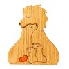 Leryveo Puzzle Familial de Lion en Bois personnalisé | 1-8 Puzzle dart de Coeur de nom de Famille | Pièces de Puzzle en Form