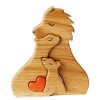 Leryveo Puzzle Familial de Lion en Bois personnalisé | 1-8 Puzzle dart de Coeur de nom de Famille | Pièces de Puzzle en Form