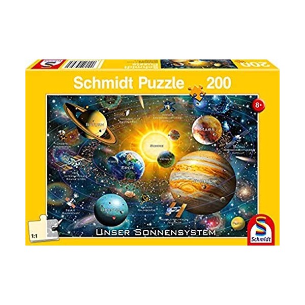 Schmidt Spiele-Notre système Solaire, Puzzle pour Enfants de 200 pièces, 56308, Multicolore