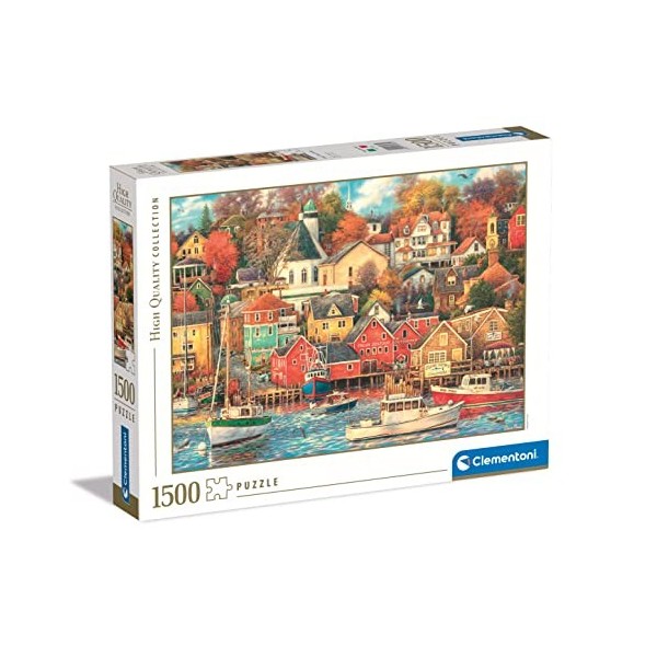 Clementoni 1500pzs Does Not Apply Collection Good Times Harbor 1500 pièces, Puzzle paysages, Divertissement Adulte-fabriqué e