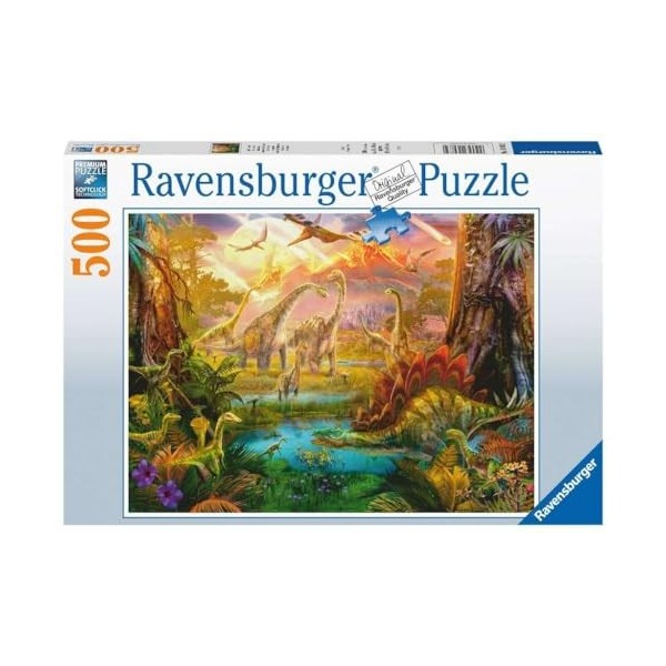 Ravensburger - Puzzle Adulte - Puzzle 500 p - La terre des dinosaures - 16983