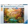 Ravensburger - Puzzle Adulte - Puzzle 500 p - La terre des dinosaures - 16983