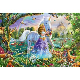 Schmidt Spiele 56307 Puzzle pour Enfant avec Licorne et château 150 pièces Multicolore