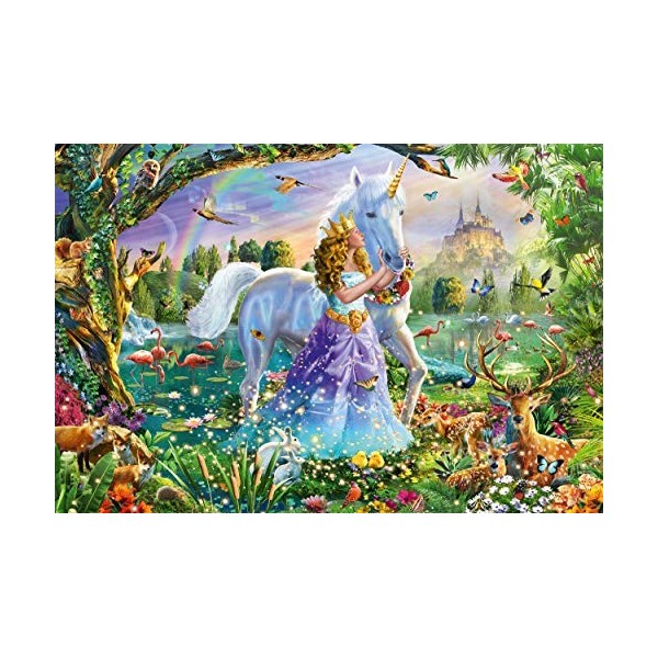 Schmidt Spiele 56307 Puzzle pour Enfant avec Licorne et château 150 pièces Multicolore