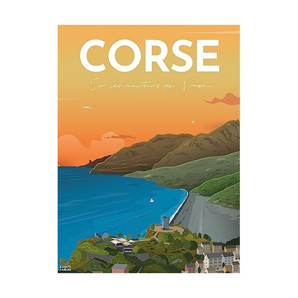 Nathan - Puzzle 500 pièces - Affiche de la Corse / Louis lAffiche - Adultes et enfants dès 10 ans - Puzzle de qualité supéri