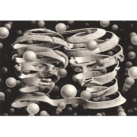 Clementoni- Novo Art Series Escher, Bond of Union-1000 Pièces-Puzzle, Divertissement pour Adultes-Fabriqué en Italie, 39752