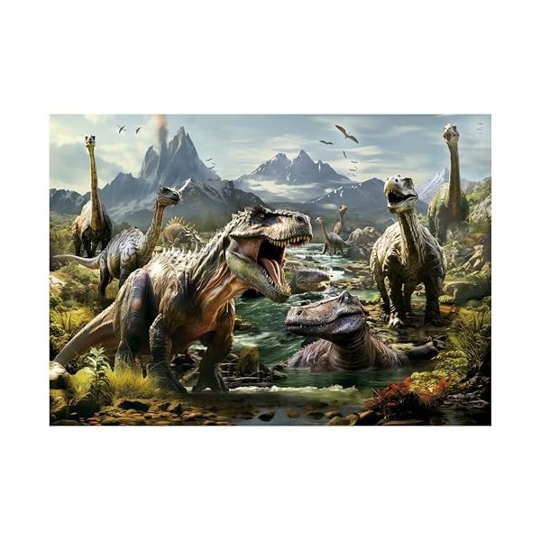Educa-1000 Dinosaures féroces, 19924, Varié