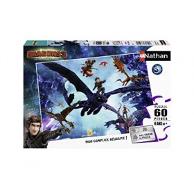 Nathan - Puzzle enfants - 60 pièces - Léquipe des dragons - Dragons 3 - Fille ou garçon dès 6 ans - Puzzle de qualité supéri