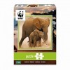 WWF Puzzle 100 pièces-Animaux-Famille éléphant, 102