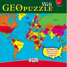 Amigo Spiel + Freizeit GEO 507 381 - GeoPuzzle - Monde, 36 Mois +
