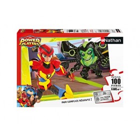 Nathan - Puzzle enfants - 100 pièces - Super Axel contre Madcap - Power Players - Fille ou garçon dès 6 ans - Puzzle de quali