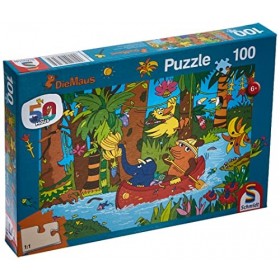 Schmidt Spiele-La Souris, dans la Jungle, Puzzle 100 pièces pour Enfants, 56313, coloré