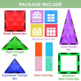 Desire Deluxe Ensemble de Blocs et Briques Magnétiques de Construction - Jouet éducatif pour Enfants, Filles et garçons 3, 4,