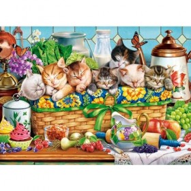 Puzzle 200 pièces : Chatons Qui Font la Sieste