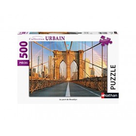 Nathan - Puzzle 500 pièces - Le pont de Brooklyn - Adultes et enfants dès 12 ans - Puzzle de qualité supérieure - Encastremen