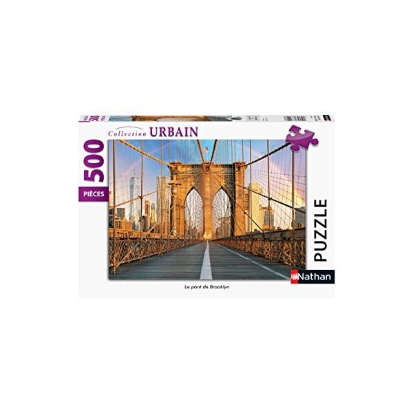 Nathan - Puzzle 500 pièces - Le pont de Brooklyn - Adultes et enfants dès 12 ans - Puzzle de qualité supérieure - Encastremen