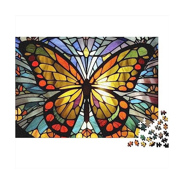 Puzzle pour adultes 300 pièces Papillon Puzzle Magnifiques Papillons Puzzle pour Adultes Femmes Hommes Cadeaux Jeu Difficile 