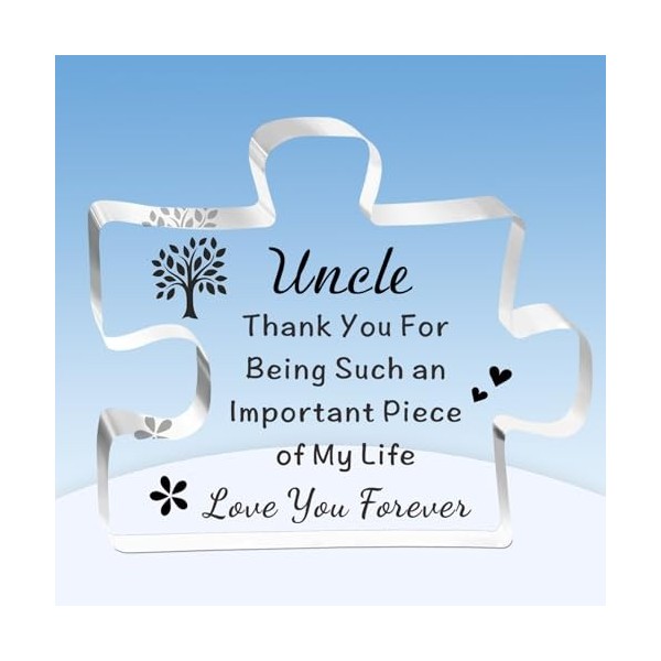 TTOVEN Uncle Gifts Puzzle Uncle Birthday Gifts Thank You for Being Such an Important Piece of My Life