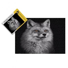 Puzzle de 1000 pièces Puzzle Animaux de la forêt Renard Noir et Blanc Puzzles pour Adultes Puzzles de 1000 pièces 1000 pièces