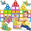 GLADTOP Construction Magnetique Enfant 46/68 Pièces Jouet Enfant 3 4 5 6 Ans Jeux pour Enfants Jeu Bloc de Construction Magné