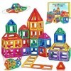 Jeux Enfant 3 4 5 6 7 8 ans Fille Garçon,Bloc de Construction Magnetique avec des Jouets dapprentissage éducatifs à Aimant P