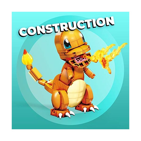 Mega Construx Pokemon Salamèche à construire, jeu de briques de construction, 180 pièces, pour enfant dès 7 ans, GKY96