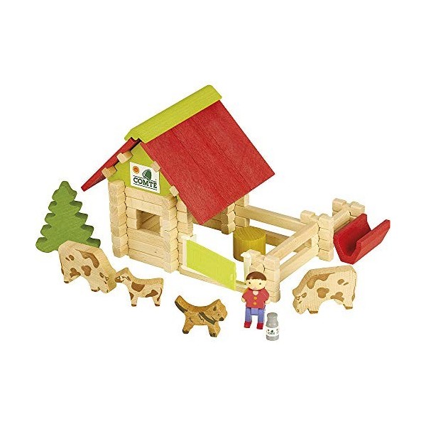 Jeujura - 8051- Jeux de Construction-Petite Ferme avec Animaux - 70 Pieces