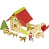 Jeujura - 8051- Jeux de Construction-Petite Ferme avec Animaux - 70 Pieces