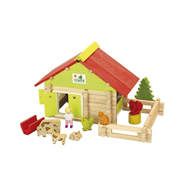 Jeujura - 8051- Jeux de Construction-Petite Ferme avec Animaux - 70 Pieces