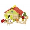 Jeujura - 8051- Jeux de Construction-Petite Ferme avec Animaux - 70 Pieces