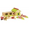 Jeujura - 8051- Jeux de Construction-Petite Ferme avec Animaux - 70 Pieces