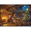 Schmidt Spiele- Thomas Kinkade Puzzle 1000 pièces Le Père Noël et Son Lutin Édition limitée, 59494, coloré, 69,3x49,3cm