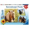 Ravensburger - Puzzle Enfant - Puzzles 3x49 p - Adorables poneys - Dès 5 ans - 08011